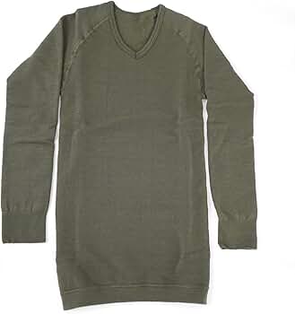 Amazon | もちはだ もちジョイ V首 長袖 シャツ 細微厚地 L～LL カーキ